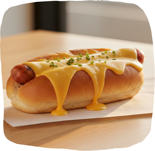チーズホットドックの画像